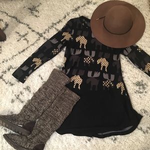 Moose Print Tunic - Small